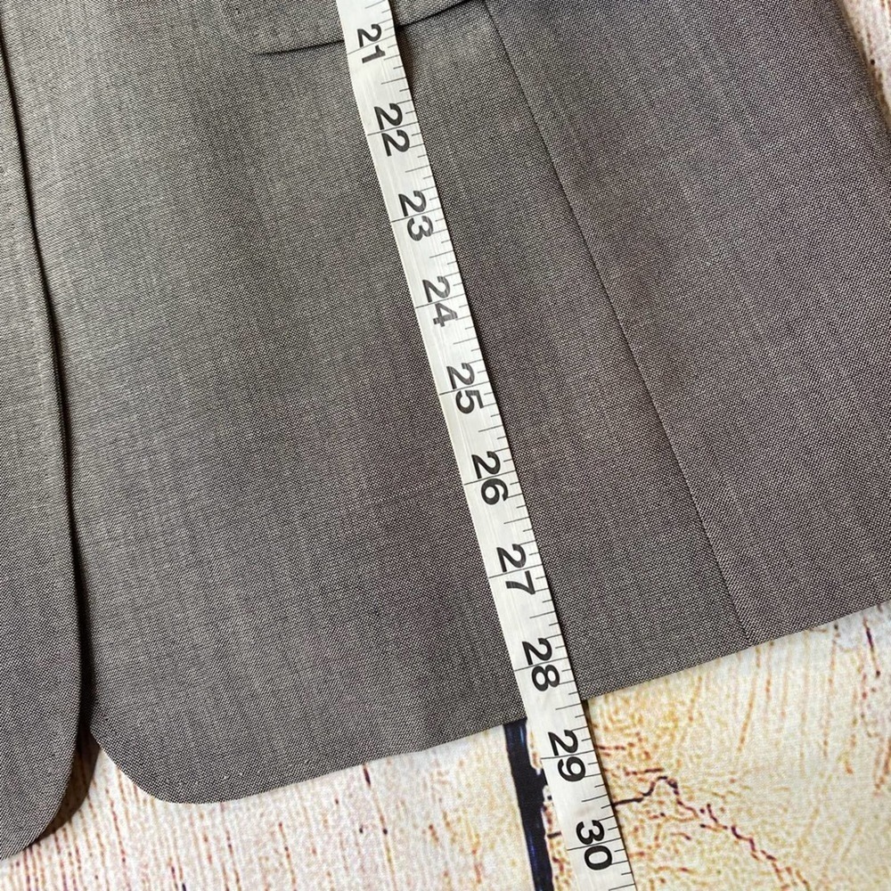 Akris Gray Wool Three Button Blazer Size 12 - image 7